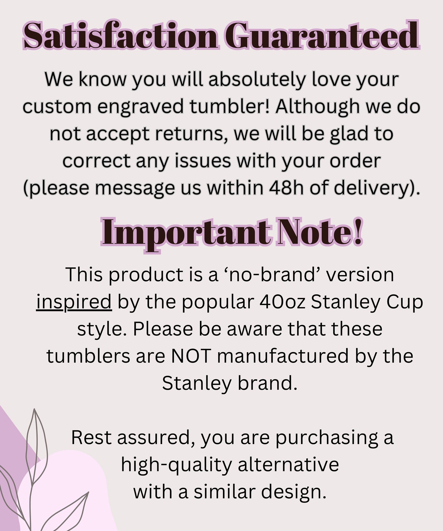 Personalized Large Name Laser Engraved 40oz Stanley Style Tumbler Handle Lid and Straw, Bridesmaid proposal, Gifts for Her, Corporate Logo