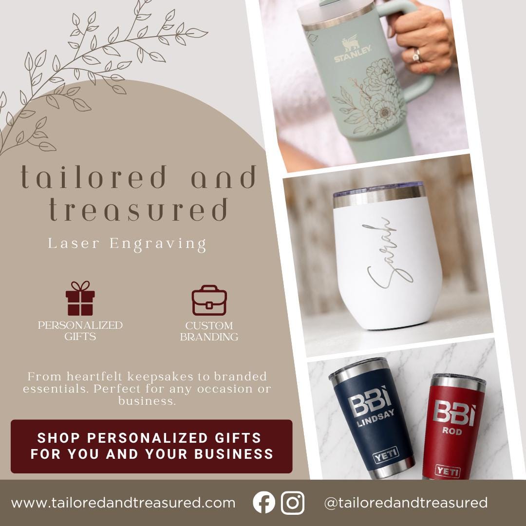 Personalized Custom Engraved 20oz Tumbler | Business Logo Name Mug (SVG)