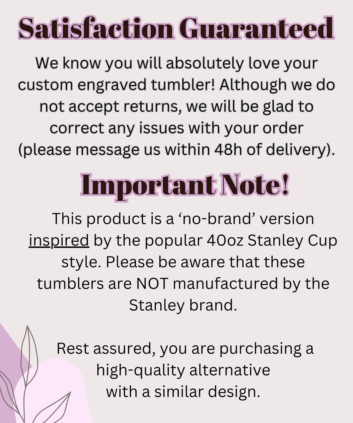 Personalized 40oz Tumbler, Laser Engraved Insulated Cup, Bridesmaid Gift