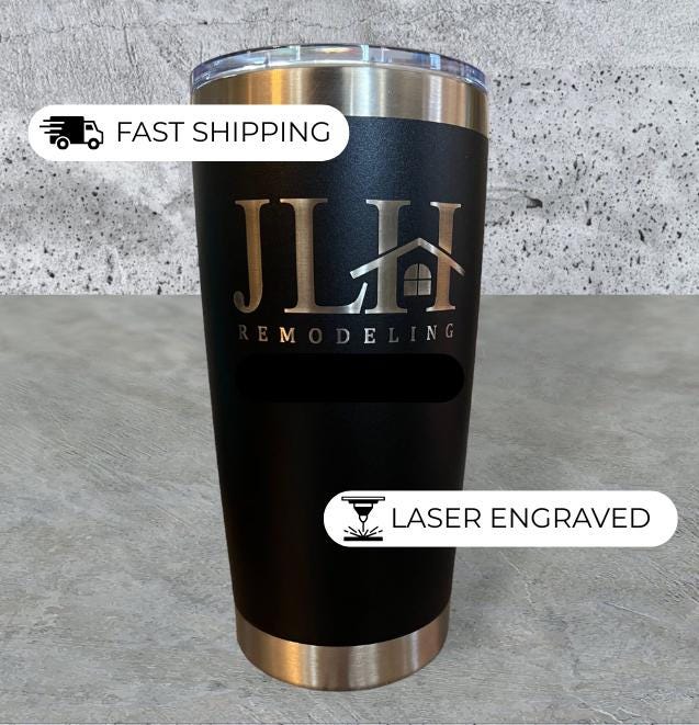 Personalized Custom Engraved 20oz Tumbler | Business Logo Name Mug (SVG)