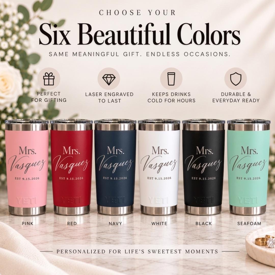Bride and Groom Gift, Wedding Gift for Couple, Engagement Gift, Anniversary Gift, Newlywed Gift, His and hers Tumbler, Mr. and Mrs. Gift